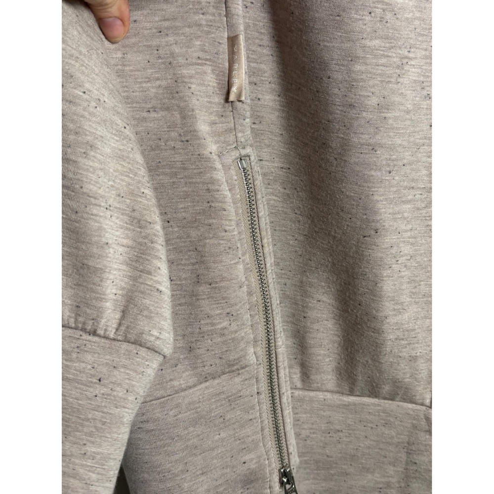 Varley Priya DoubleSoft Cowl Neck Side Zip Cozy Lounge Taupe Medium - Picture 6 of 8